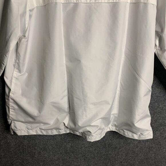 Avenue Sport White Hooded Full Zip Windbreaker Jacket Women 18/20 Zipper Pockets - Picture 12 of 14